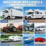 Treeligo 12V RV Air Conditioner Ultra-Quiet AC, Easy Install Non-Ducted Rooftop Unit, Heat & Fast Cooling for Campers, RVs and Travel Trailers, White