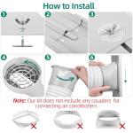 cocobeen Portable Air Conditioner Window Kit - Adjustable Universal Window Seal AC Vent Kit with 5.9” Exhaust Hose for Sliding Vertical/Horizontal Windows