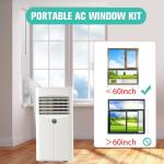 Nihoney Portable AC Window Vent Kit with 5.9" Exhaust Hose Universal Portable Air Conditioner Window Seal Kit Adjustable 59 Inch Length Exhaust Hose for Sliding Horizontal&Vertical Windows