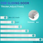 JEACENT Portable Air Conditioner Sliding Door AC Vent Kit, Universal Adjustable PVC Balcony Seal Kit Plates Up to 90 Inches, for 5.1" and 5.9" Diameter Portable AC Exhaust Hose