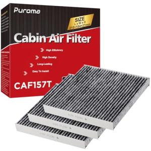 Puroma 3 Pack Cabin Air Filter with Activated Carbon, Replacement for CP157, CF12157, Select Lexus, Subaru and Toyota Avalon, Camry, Corolla, Highlander, Prius, RAV4, Sienna, Venza
