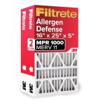 Filtrete 16x25x5 AC Furnace Air Filter, MPR 1000, MERV 11, Fits Lennox Devices, Allergen Defense, Electrostatic Air Cleaning Filter, 2-Pack (actual size 15.63 x 24.74 x 4.31)