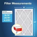 Filtrete 16x25x5 AC Furnace Air Filter, MPR 1000, MERV 11, Fits Lennox Devices, Allergen Defense, Electrostatic Air Cleaning Filter, 2-Pack (actual size 15.63 x 24.74 x 4.31)