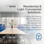 Cooper & Hunter 18,000 BTU 2-Zone 12K + 12K Ceiling Cassette Ductless Mini Split Air Conditioner & Heat Pump – 25.1 SEER2 – Includes 25FT Installation Kits – Pre-Charged Inverter System