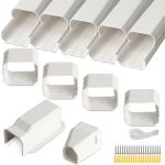 SUREPHON 3" 7.5Ft Mini Split Line Set Cover,Plastic Line Kit for Outside Units, Mini Split Air Conditioner, Central AC and Heat Pump