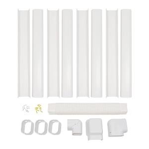 WUSILILU 5" 17Ft Air Conditioner Decorative PVC Line Set Cover Kit, PVC Decorative Line Set Cover Kit for Mini Split and Central Air Conditioner & Heat Pump Line Set Cover Kit Decorative Tubing Cover