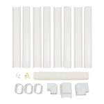 WUSILILU 5" 17Ft Air Conditioner Decorative PVC Line Set Cover Kit, PVC Decorative Line Set Cover Kit for Mini Split and Central Air Conditioner & Heat Pump Line Set Cover Kit Decorative Tubing Cover