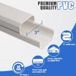 SUREPHON 3" 7.5Ft Mini Split Line Set Cover,Plastic Line Kit for Outside Units, Mini Split Air Conditioner, Central AC and Heat Pump