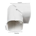 WUSILILU 5" 17Ft Air Conditioner Decorative PVC Line Set Cover Kit, PVC Decorative Line Set Cover Kit for Mini Split and Central Air Conditioner & Heat Pump Line Set Cover Kit Decorative Tubing Cover