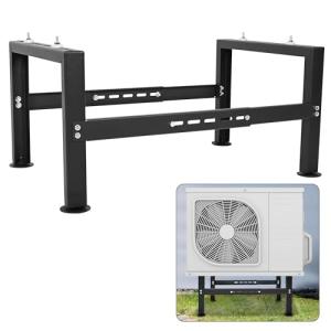 AIWFL Mini Split Ground Stand for 9000-60000BTU Heavy-Duty Condenser Stand, Adjustable Mini Split Bracket, Outdoor Air Conditioner Stand for Ductless AC Heat Pump System, Max Load 770LBS