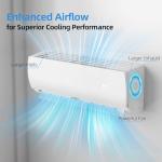 Manastin 12000BTU Mini Split Air Conditioner & Heater with Inverter, 19 SEER2 𝟏𝟏𝟓𝐕 Energy Saving AC Unit Cools Rooms up to 750 Sq. Ft, Complete Installation Kit