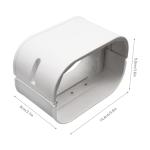 WUSILILU 5" 17Ft Air Conditioner Decorative PVC Line Set Cover Kit, PVC Decorative Line Set Cover Kit for Mini Split and Central Air Conditioner & Heat Pump Line Set Cover Kit Decorative Tubing Cover