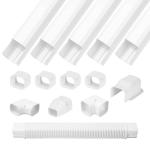 OSMOFUZE 3" W 10Ft L Mini Split Line Set Cover Kit, Air Conditioner Decorative PVC Line Cover Kit for Mini Split AC and Heat Pumps