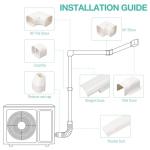 OSMOFUZE 3" W 10Ft L Mini Split Line Set Cover Kit, Air Conditioner Decorative PVC Line Cover Kit for Mini Split AC and Heat Pumps