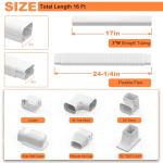 GCGOODS 3in 16ft Mini Split Line Set Cover Kit, Decorative PVC Lineset Cover for Ductless Mini Split Air Conditioner Heat Pump System and Central Air Conditioner, White