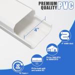 SUREPHON 4" 10Ft Mini Split Line Set Cover, Plastic Line Kit for Outside Units, Mini Split Air Conditioner, Central AC and Heat Pump