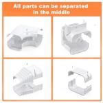 GCGOODS 3in 16ft Mini Split Line Set Cover Kit, Decorative PVC Lineset Cover for Ductless Mini Split Air Conditioner Heat Pump System and Central Air Conditioner, White