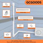 GCGOODS 3in 16ft Mini Split Line Set Cover Kit, Decorative PVC Lineset Cover for Ductless Mini Split Air Conditioner Heat Pump System and Central Air Conditioner, White