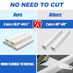 SUREPHON 4" 10Ft Mini Split Line Set Cover, Plastic Line Kit for Outside Units, Mini Split Air Conditioner, Central AC and Heat Pump