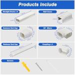 SUREPHON 4" 10Ft Mini Split Line Set Cover, Plastic Line Kit for Outside Units, Mini Split Air Conditioner, Central AC and Heat Pump