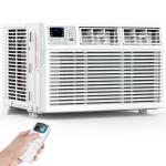 KISSAIR 10,000 BTU Window Air Conditioner Cools up to 450 Sq. ft, Ultra Quiet Window AC Unit with Remote Control, 4 in 1 Energy Saving Air Conditioner Window Unit, Sleep Mode, Easy to Install