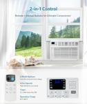 KISSAIR 10,000 BTU Window Air Conditioner Cools up to 450 Sq. ft, Ultra Quiet Window AC Unit with Remote Control, 4 in 1 Energy Saving Air Conditioner Window Unit, Sleep Mode, Easy to Install