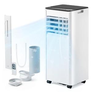 EUHOMY 8,000 BTU Portable Air Conditioners, 4-in-1 Portable AC Unit Up to 350 Sq.Ft, 4 Modes Room AC with Cool, Fan, Dehumidifier, Remote, 24H Timer, Installation Kit, Bedroom, Office, Apartments