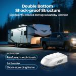 FOGATTI RV Air Conditioner 16K BTU, with Heat Pump and Cooling, with WiFi and Remote Control, Quiet AC, Low Profile Rooftop AC Unit RV Easy Install Non-Ducted, White, InstaCool Ultra