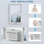ZAFRO Window Air Conditioner Unit,5000 BTU AC Unit For Small Rooms,Cool Up To 150 Sq.Ft,2 Fan Speed&Cooling Mode,7-Temperature Control Thermostat,Perfect For Bedroom&Living Room&Office