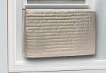 Frost King AC9H Indoor Quilted 2-Piece Standard Air Conditioner Cover 25" wide by 17" tall by 4" deep- Beige