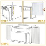 LBG Products Window Air Conditioner Side Panel and Frame Set,AC Accordion Filler Kit,Fits Most 10000BTU Window Air Conditioners