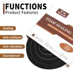 Yotache Air Conditioner Window Seal Kit - 1"x1" High Resilience Weather Stripping Foam Tape for AC Windows & Door Insulation, Noise Reducing, Air Leak Proof, 13Ft Long (6.5Ft x 2 Rolls, Black)