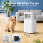 10000 BTU Portable Air Conditioner Cools 450 Sq.Ft, LifePlus Portable AC Unit with 4 Modes, Remote Control, Window Installation Kit, 24H Timer, Quiet Energy-Efficient for Rooms, Offices, Apartments