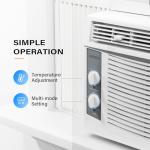 ROVSUN 5000 BTU Window Air Conditioner, Window AC Units with Mechanical Controls & Easy Install Kit, Ideal for Rooms up to 150 Square Feet, 115V/60Hz, White