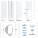 Portable Air Conditioner Window Vent Kit with 5.9" AC Exhaust Hose & Coupler, Adjustable Sliding Window Kit 59 Inch Length Hose for Ducting Universal AC Seal Panel for Horizontal&Vertical Window