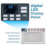 BLACK+DECKER Window Air Conditioner 12,000 BTU, AC Window Unit Cools Up to 550 Square Feet, Window AC Unit with Remote Control, 3 Cooling Speeds and Fan Only Function, BWAC12WTB, White