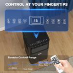 HOMCOM 10000 BTU Portable Air Conditioner for Rooms up to 441 Sq.Ft., 3-in-1 Mobile AC Unit with Dehumidifier, Cooling Fan, Sleep, Remote, 24H Timer, Auto Off, Window Installation Kit, Black