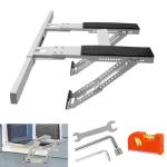 Window Air Conditioner Support Bracket - Universal No-Drilling AC Bracket for Single/Double Hung Windows, Heavy Duty Steel Holds Up to 200 lbs, for 5000-24000 BTU Units