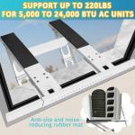 Window Air Conditioner Support Bracket - Universal No-Drilling AC Bracket for Single/Double Hung Windows, Heavy Duty Steel Holds Up to 200 lbs, for 5000-24000 BTU Units
