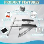 Window Air Conditioner Support Bracket - Universal No-Drilling AC Bracket for Single/Double Hung Windows, Heavy Duty Steel Holds Up to 200 lbs, for 5000-24000 BTU Units