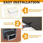 Powrocket Window Air Conditioner Drip Cushion,24" x 17" x 3/4" Removable Foam Cushion with Easy Installation Magnetic Back for Window AC Units