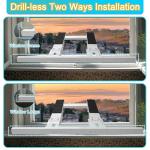 Window Air Conditioner Support Bracket - Universal No-Drilling AC Bracket for Single/Double Hung Windows, Heavy Duty Steel Holds Up to 200 lbs, for 5000-24000 BTU Units