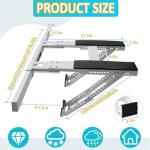 Window Air Conditioner Support Bracket - Universal No-Drilling AC Bracket for Single/Double Hung Windows, Heavy Duty Steel Holds Up to 200 lbs, for 5000-24000 BTU Units