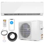 GLACER 12000 BTU Mini Split Air Conditioner & Heater, 22 SEER2 Inverter AC Unit Cools Up to 750 Sq. Ft, Wall-mounted Tubeless Split-System with Mounting Kit (White, 12000BTU, 208-230V, 22 SEER2-WIFI)