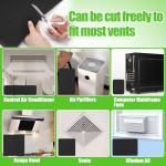 15.7" x 59" Extra Large Cuttable Air Conditioner Filters - Cut to Fit Carbon Pad Air Purifier Filters, Washable Reusable Foam Pad Pre Filter Roll for Air Filters AC Window Unit Charcoal Sheet