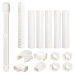 BEWAVE 3" 10 Ft Mini Split Line Set Cover Kit, Decorative PVC Tubing Cover Kit for Mini Split Air Conditioners and Heat Pumps