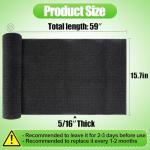 15.7" x 59" Extra Large Cuttable Air Conditioner Filters - Cut to Fit Carbon Pad Air Purifier Filters, Washable Reusable Foam Pad Pre Filter Roll for Air Filters AC Window Unit Charcoal Sheet