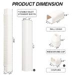 BEWAVE 3" 10 Ft Mini Split Line Set Cover Kit, Decorative PVC Tubing Cover Kit for Mini Split Air Conditioners and Heat Pumps