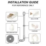 BEWAVE 3" 10 Ft Mini Split Line Set Cover Kit, Decorative PVC Tubing Cover Kit for Mini Split Air Conditioners and Heat Pumps