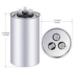 ‌BEIEBIJOB 45+5 MFD 45/5 uF ±5% 370V or 440V CBB65 Dual Run AC Capacitor, Round Capacitor for Air Conditioner, AC Motor, Fan Start, Condenser, Heat Pump & HVAC Systems